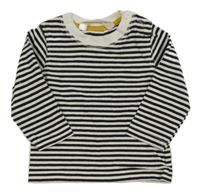 Černo-bílé pruhované triko John Lewis