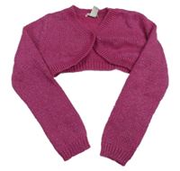 Ružové trblietavé svetrové bolerko H&M