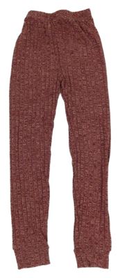 Vínové melírované úpletové tepláky