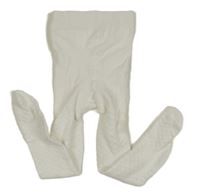 Biele kárované pančuchy Topomini