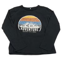 Čierne tričko s potlačou Name it