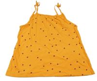 Žltý puntkatý top H&M