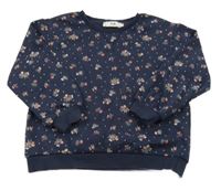 Tmavomodrá kvetinová mikina C&A