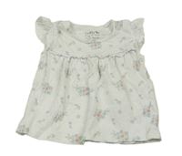 Bílé květinové tričko TU