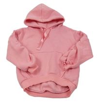 Svetloružová mikina s kapucňou