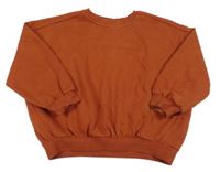 Tehlová crop mikina George