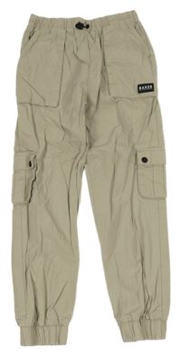 Béžové plátenné cargo nohavice Ted Baker