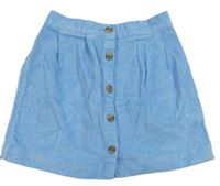 Svetlomodrá menšestrová sukňa s gombíkmi H&M
