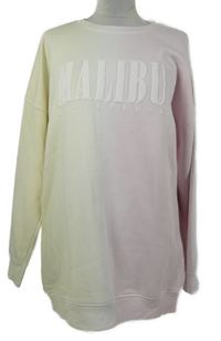 Dámska svetloružová -smotanová dlhá mikina s nápisom New Look