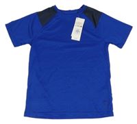 Nové - Modré pruhované sportovní funkční tričko Primark