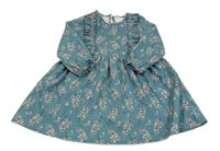 Tyrkysové kvetované menšestrové šaty Bear leader