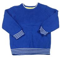 Modrý rebrovaný sveter Miniclub