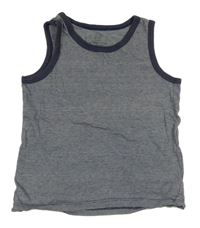 Tmavomodré proužkaté tielko H&M