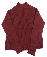 Vínový svetr se stojáčkem Primark