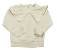 Smotanová mikina s madeirovou mašlou River Island