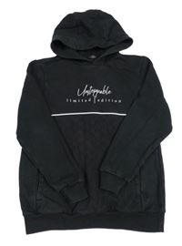 Čierna mikina s nápisom a kapucňou George