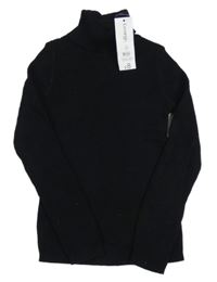 Nové - Čierny rebrovaný svetrový rolák George