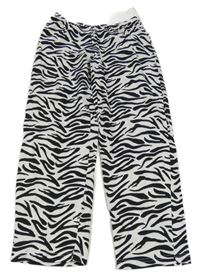 Bílo-černé vzorované pyžamové kalhoty bpc