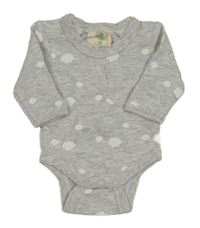 Sivé melírované body s obláčikmi  a vreckom Ergee