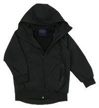 Čierna šušťáková jarná bunda s kapucňou Zara