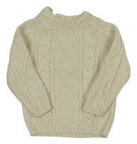 Smotanový sveter s 3D vzorom H&M