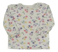 Biele tričko s třešničkami Topolino