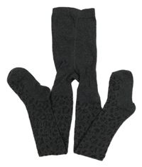 Tmavosivé vzorované pančuchy Primark