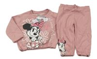 Nové - 2set - Starorůžová mikina s Minnie + tepláky Primark