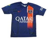 Tmavomodro-červený fotbalový dres - Mbappé - PSG Nike