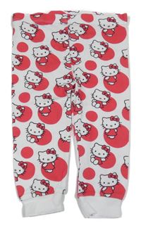 Bílo-červené pyžamové kalhoty s Kitty Primark