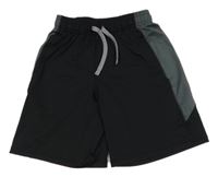 Čierno-tmavosivé športové funkčné kraťasy Under Armour