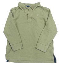 Khaki polo tričko s dinosaurom George