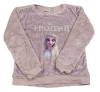 Ružová chlpatá mikina s Frozen zn. H&M