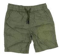 Khaki plátenné kraťasy s tigrami Primark