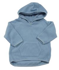 Svetlomodrá fleecová mikina s kapucňou zn. Matalan