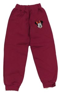 Vínové cuff tepláky s Minnie 