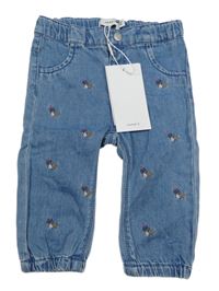 Nové - Modré rifle s kytičkami Name it