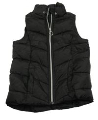 Čierna šušťáková zateplená vesta H&M