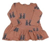 Růžové kostkované šaty s králíčky M&S