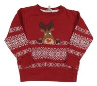 Červená mkina se sobem a vzorem Urban