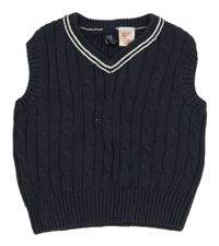 Tmavomodrá vzorovaná pletená vesta GAP