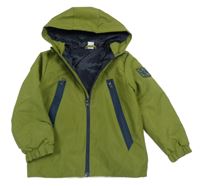 Khaki šusťáková zateplená bunda s kapucí Little kids