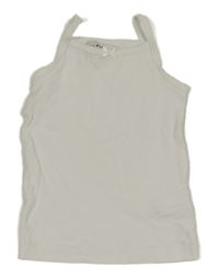 Biely rebrovaný top C&A