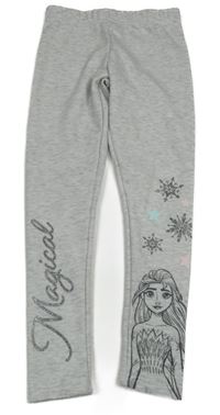 Šedé melírované legíny s Frozen Disney