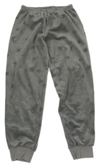 Sivé plyšové nohavice s hviezdičkami a mesiacmi C&A