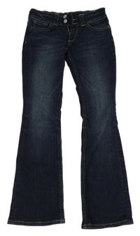 Tmavomodré bootcut rifle H&M