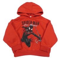Červená mikina se Spider-manem a kapucí Marvel