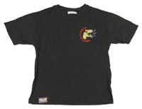 Tmavosivé tričko s dinosaurom Zara