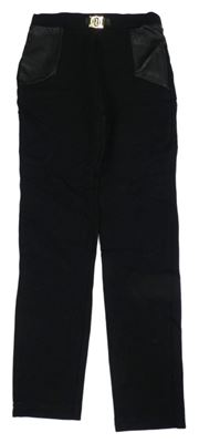 Čierne legíny s koženkou River Island