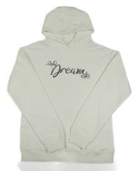 Biela mikina s nápisom a kapucňou Primark